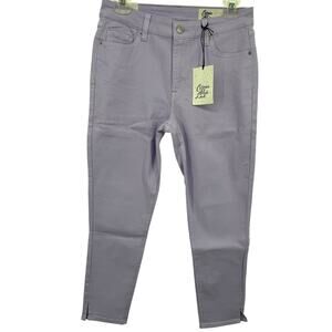 Cosmic Blue Love Women Denim Stretch Mid Rise Ankle Zip Jeans Size 28 Purple NWT